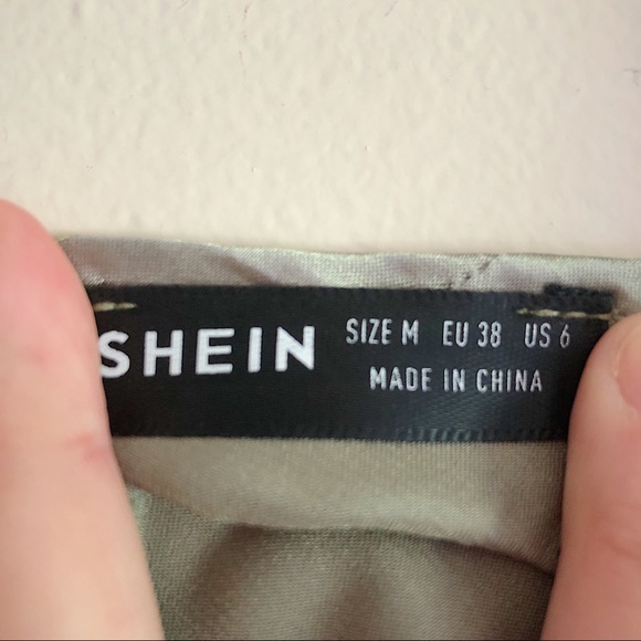 Size M, SHEIN, Satin Cowl Neck Dress - Picture 6 of 6